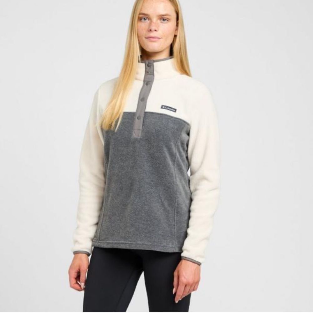 Columbia Women’s Benton Springs Button-Up Pullover Fleece size s